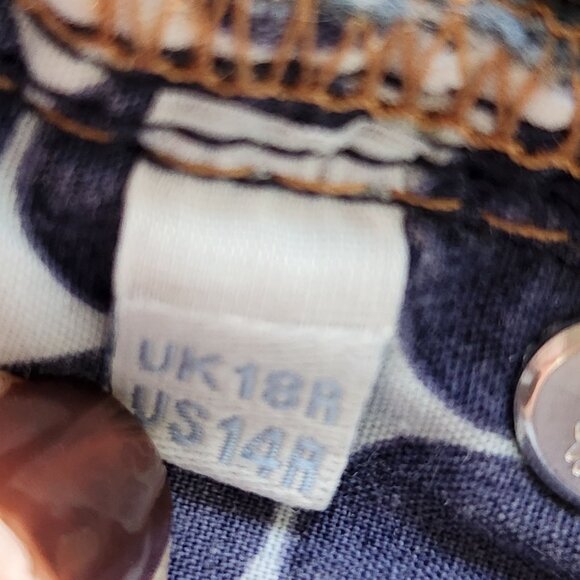 Boden Denim Jean A-Line Skirt Pockets Blue Casual Preppy Academic Cute Size 14 - Picture 7 of 11